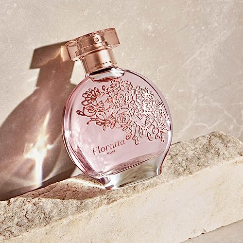 O Boticário Floratta Rose Eau de Toilette - Classic Floral Fragrance for Women - Fresh Gardenia & Romantic Rose - Long Lasting Everyday Womens Perfume - Cruelty-Free & Vegan - 2.5 oz (75 ml)