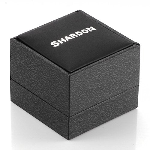 SHARDON Men's 8mm Beveled Edge Titanium Wedding Ring with Real Deer Antler Inlay Size 10