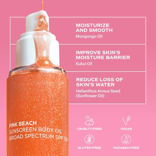 Saltair SPF Body Oil | Broad Spectrum SPF 50 | Pink Beach, 4 fl oz