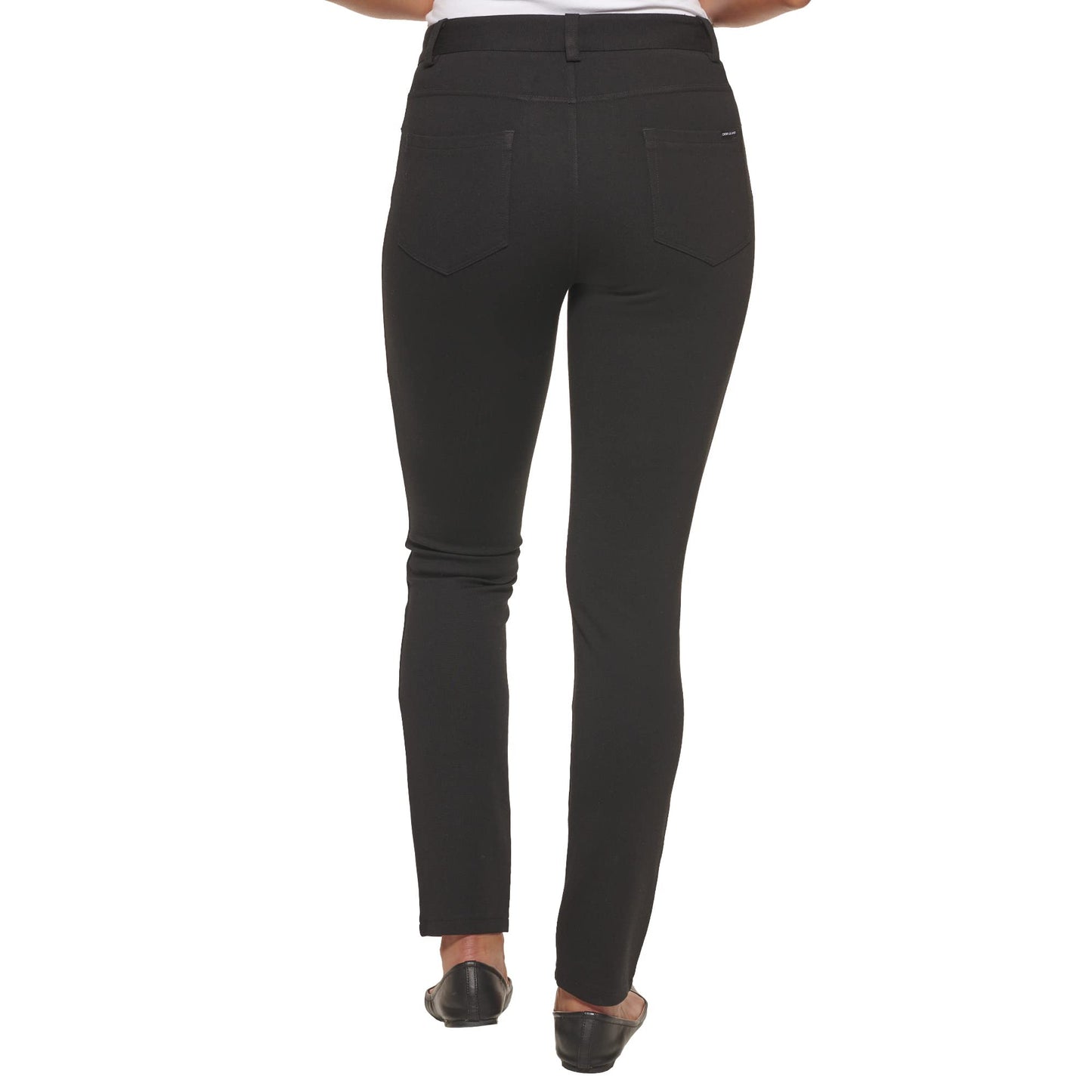 DKNY Jeans Women's Ponte Pant (X-Large, Black)