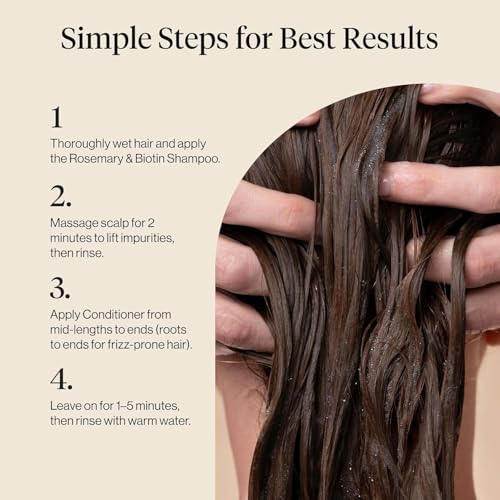 Kitsch Rosemary & Biotin Shampoo for Hair Growth – Made in USA, 12.3 oz