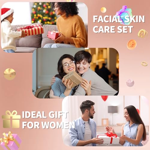 Revitalizing 6-Piece Anti-Aging Skin Care Set for Women – Hydrating, Firming & Wrinkle-Reducing Facial Care Kit with Cleanser, Toner, Eye Cream, Lotion & Face Cream