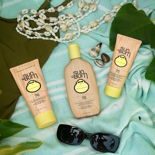 Sun Bum Original SPF 70 Sunscreen Lotion | Vegan and Hawaii 104 Act Compliant (Octinoxate & Oxybenzone Free) Broad Spectrum Moisturizing UVA/UVB Sunscreen with Vitamin E | 8 oz