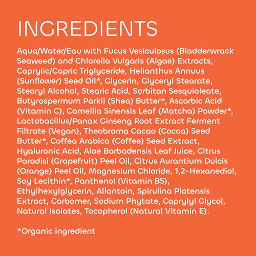 Seaweed Bath Co. Firming Body Cream, Orange Cedar Scent, 6 Ounce, Skin Toning Hand & Body Lotion Moisturizer for Dry Skin, with Sustainably Harvested Seaweed, Chlorella, Green Coffee Bean