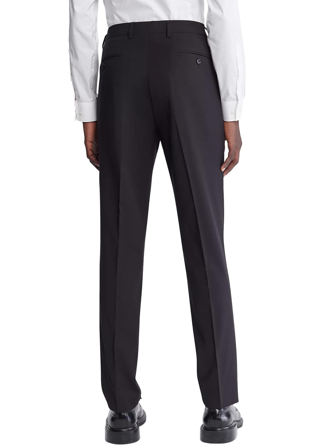 Calvin Klein Men's Slim Fit Dress Pant, Black, 38 X 32