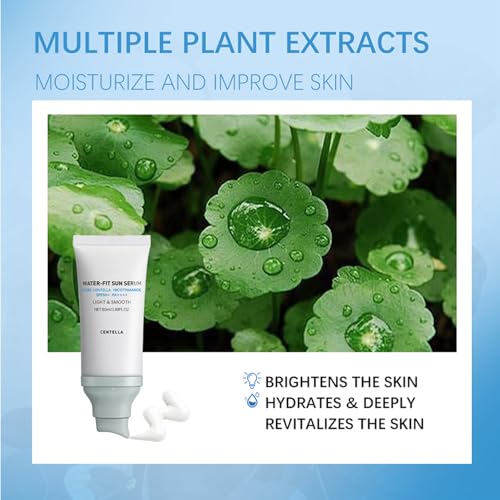 2 Pcs πΆπππ‘πππΓ‘ Sunscreen SPF50 PA++++, Hyalu Cica Water-Fit Sun Serum, Cen-tella Madagascar Face Sun Screen Long-Lasting Protection, Matte No White Cast for All Skin Type and UV Defense