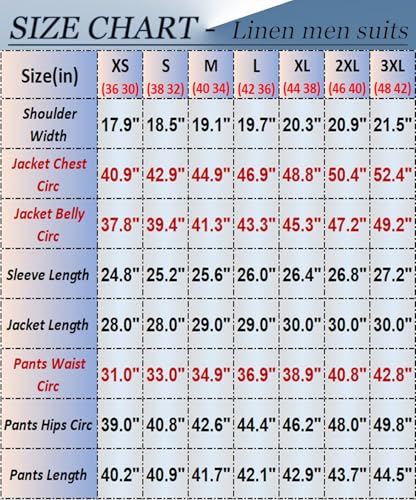 Retro Linen Mens Suit 2 Pieces Light Weight Linen Suit Summer Slim Fit Suits Tuxedo Jacket Blazer Pant for Men Beige M