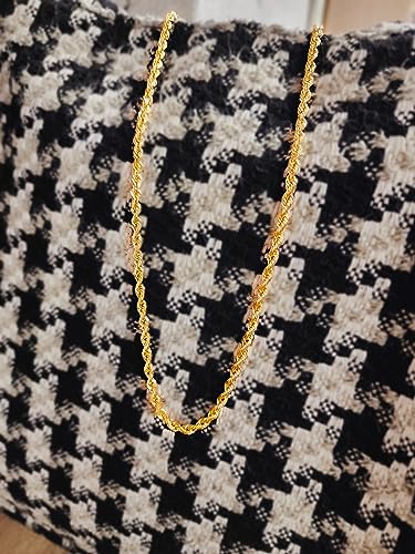 Galaxy Gold GG, 14K Solid Gold Diamond Cut Rope Chain Bracelet, 3mm - 8.5 Inch (7-9" Available), Fine Jewelry