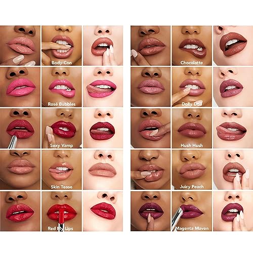 BUXOM Full-On Plumping Satin Lipstick, Sexy Vamp, 0.09 oz