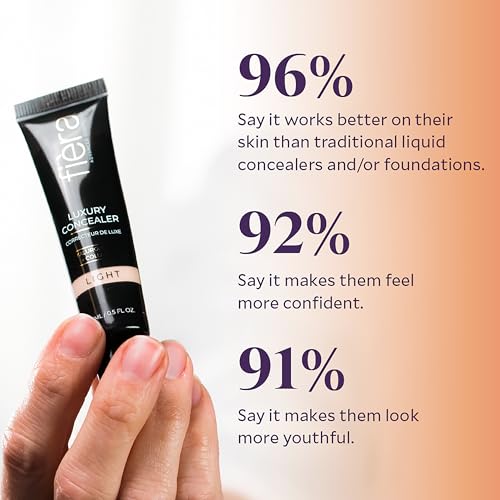 Fièra Luxury Concealer with Anti-Aging - All Day Coverage for Dark Circles, Fine Lines, Wrinkles & Spots - Bisque, 0.5 Ounce