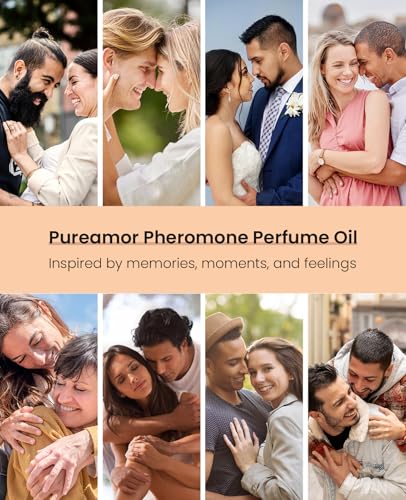 PUREAMOR Pheromones Perfumes for Women, No. 54 Vanilla Cream Scent, Vanilla Perfume Oil, Advanced Fragrance Perfume for Woman, 0.34fl./10ml Gourmand Parfum, Travel Size Perfumes for Women,Made in USA