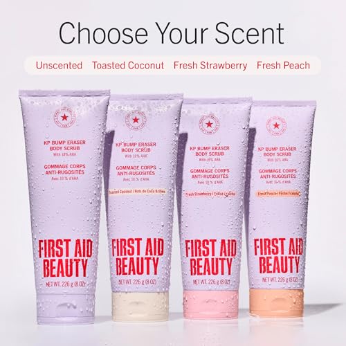 First Aid Beauty KP Bump Eraser Scrub, 10% AHA, 8 oz, Fresh Strawberry