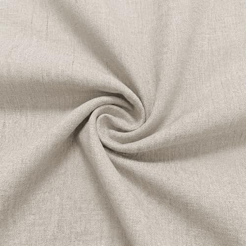 COOFANDY Men's Casual Shorts Pleated Front 9 Inch Inseam Linen Textured Business Dress Dressy Shorts Beige Cream