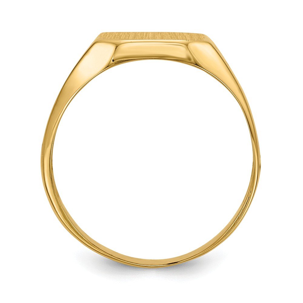 Solid 14k Yellow Gold Men's Engravable Monogram Signet Ring Band Size 9