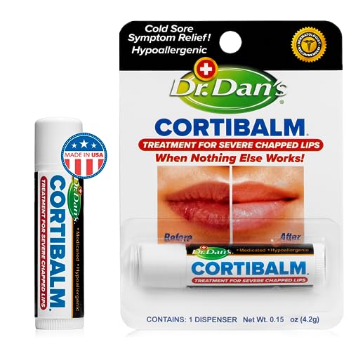 Dr. Dan's Cortibalm 1-Pack Lip Balm with 1% Hydrocortisone for Cracked Lips