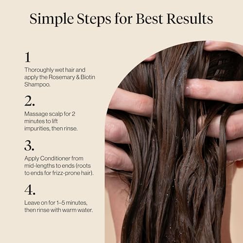 Kitsch Rosemary & Biotin Conditioner for Hair Growth – Made in USA, 12.3 oz