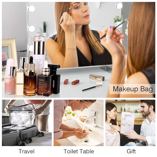 BOYATU Travel Makeup Bags Cosmetic Organizer Bag: Floral Make up Bag