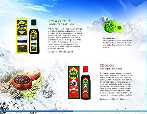 Vaadi Herbals Amla and Brahmi Blend Hair Oil - Therapeutic Grade for Hair Growth and Cooling - 6.76 Ounces