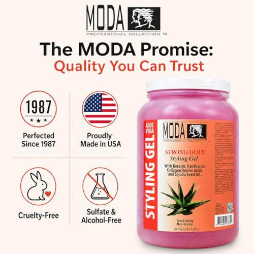 MODA Daily Styling Gel, Strengthening Flake-Free Hold, 85 oz