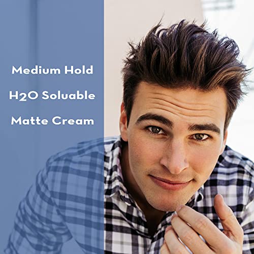 Layrite Natural Matte Cream, Basic, White, Mild Cream Soda, 4.25 Ounce