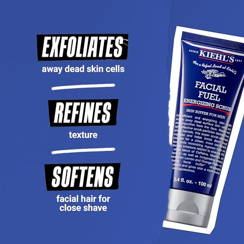 Kiehl's - Facial Fuel Face Men's Energizing Scrub, Exfoliates and Smooths Skin - 3.4 fl oz