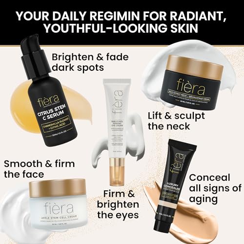 FIÈRA Bakuchiol Firming Eye Cream - Designed Specifically For Mature Skin - Targets Wrinkles, Anti-Aging, Dark Spots, and Fine Lines - Hydrating and Rejuvenating Formula - 15 ML / 0.5 FL. OZ.