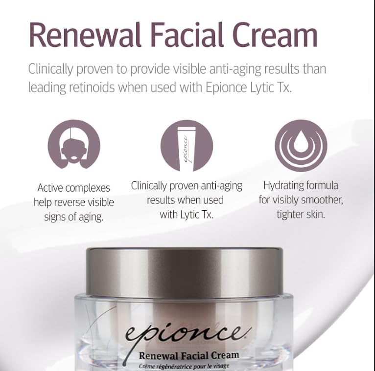 Epionce Renewal Facial Cream - Hydrating Face Moisturizer, Anti Aging & Dry Skin Barrier Repair Face Cream with Glycerin, Dry Skin Face Moisturizer