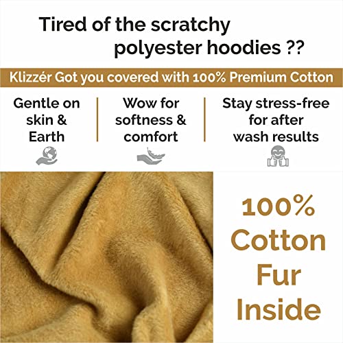 Klizzer Luxury Mens Zip Up Hoodie of Cotton Fleece Heavyweight sweatshirt hoodie (Maroon, XL)