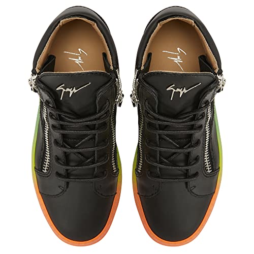 Giuseppe Zanotti, Kriss Multicoloured Rubber Sole Mid-Top Sneakers, 9, Black
