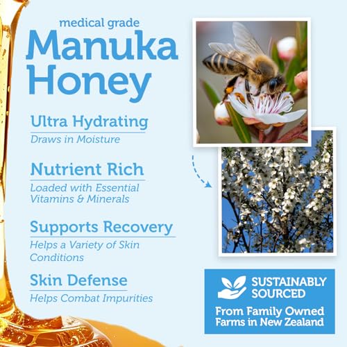 Manuka Honey Exfoliating Facial Scrub - Microdermabrasion Face Exfoliant