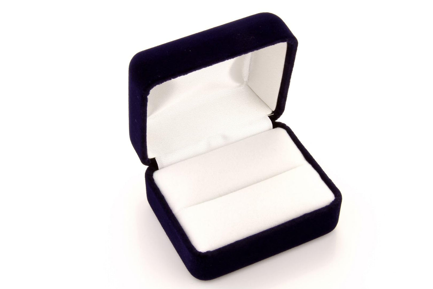 14k White Gold 4mm SOLID Plain Wedding Band - Size 9