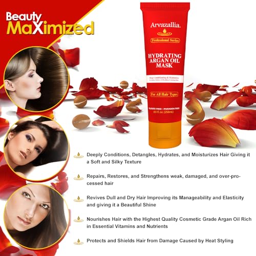 Arvazallia Hydrating Argan Oil Hair Mask & Deep Conditioner For Dry Hair