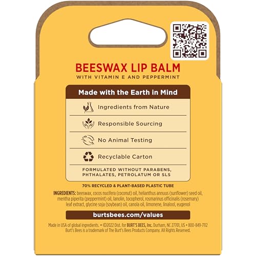 Burt's Bees 100% Natural Moisturizing Lip Balm (Original Beeswax)