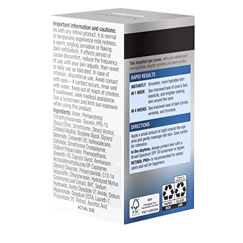 Neutrogena Rapid Wrinkle Repair Retinol Pro+ Anti-Wrinkle Eye Cream, 0.5 oz