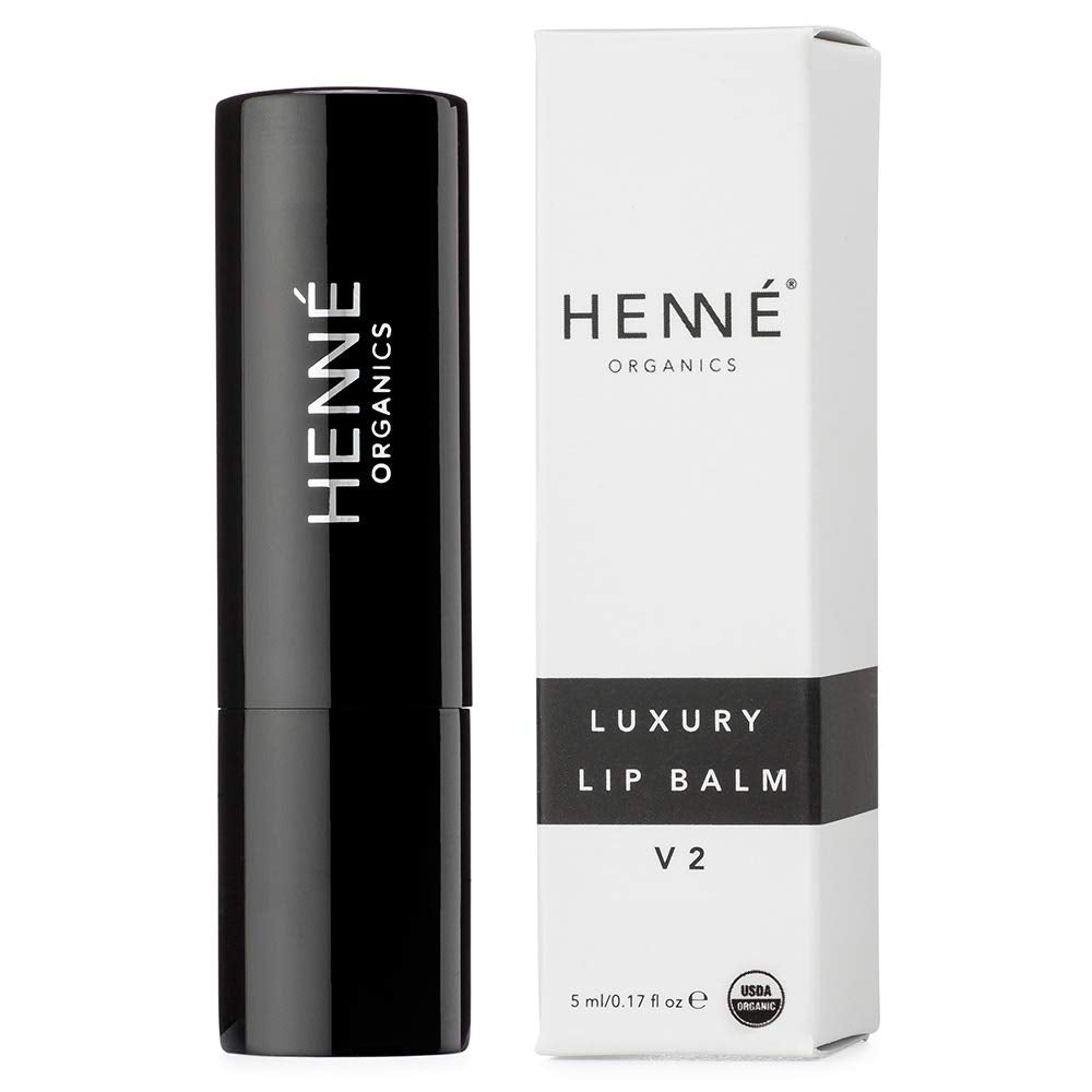 Henné Organics Luxury Lip Balm V2 - Natural and Organic Moisturizer - 0.15 Ounce Stick