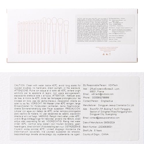 Jessup Makeup Brushes 14Pcs Makeup Brush Set Premium Synthetic Powder Foundation Contour Blush Concealer Eye Shadow Blending Liner Make Up Brush Kit Light Grey T329