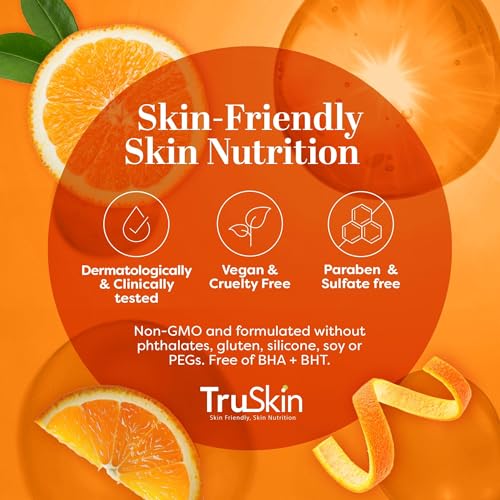 TruSkin Brightening Vitamin C Serum for Face with Hyaluronic Acid, 2 fl oz