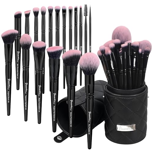 Bueart Design 18Pcs Pro Deluxe Makeup Brushes set with Make up Brush Holder