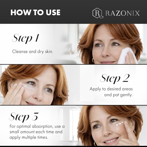 RAZONIX Instant Eye Tightening and Lifting Serum for Under Eye Bags, Puffiness, Dark Circles, and Hooded, Droopy Eyelids, with Caffeine and Hyaluronic Acid for Women & Men