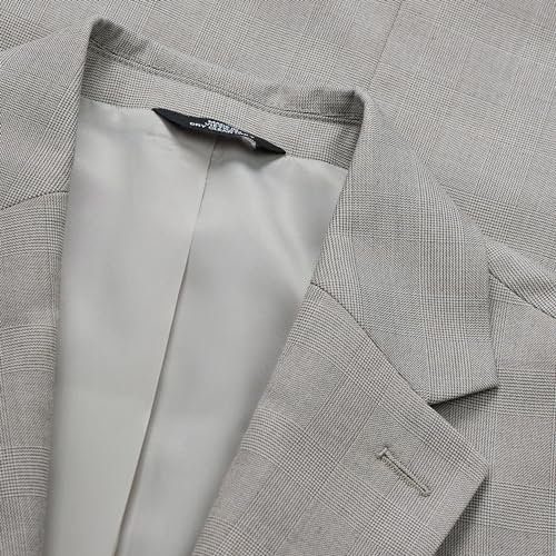 Haggar Mens Premium Stretch Tailored Fit Subtle Pattern Suit Separates- Pants and Jackets Blazer, Camel- Jacket, 44 US