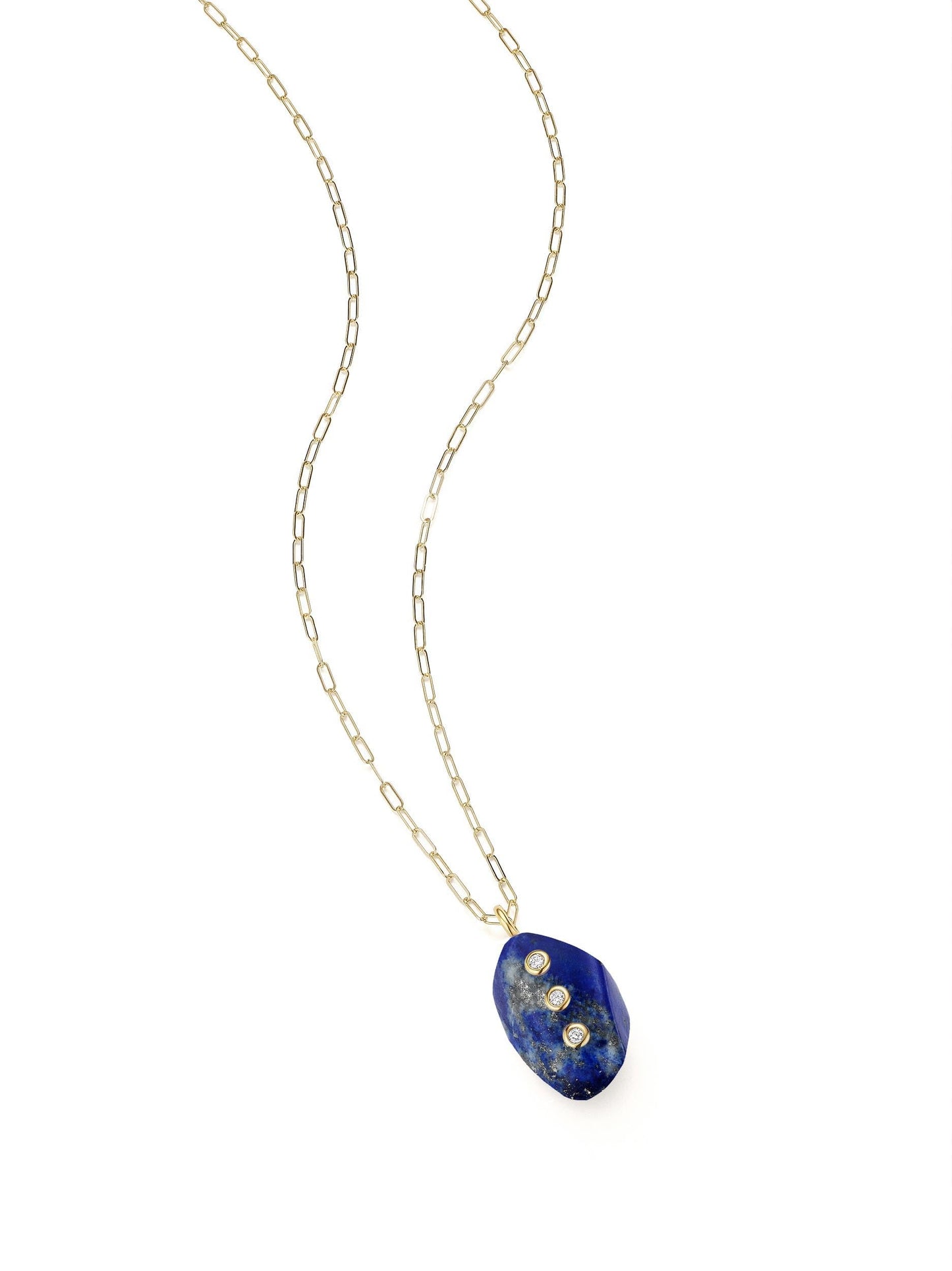 Starburst Lapis Necklace, OS, Gold Vermeil