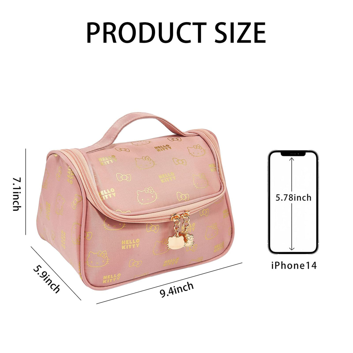 JAMNSY Makeup Bags for Women | Zipper Luxury Printed Cosmetic Bag with Handle | Cute Travel Toiletry Bag Organizer - Lovely Gifts for Her