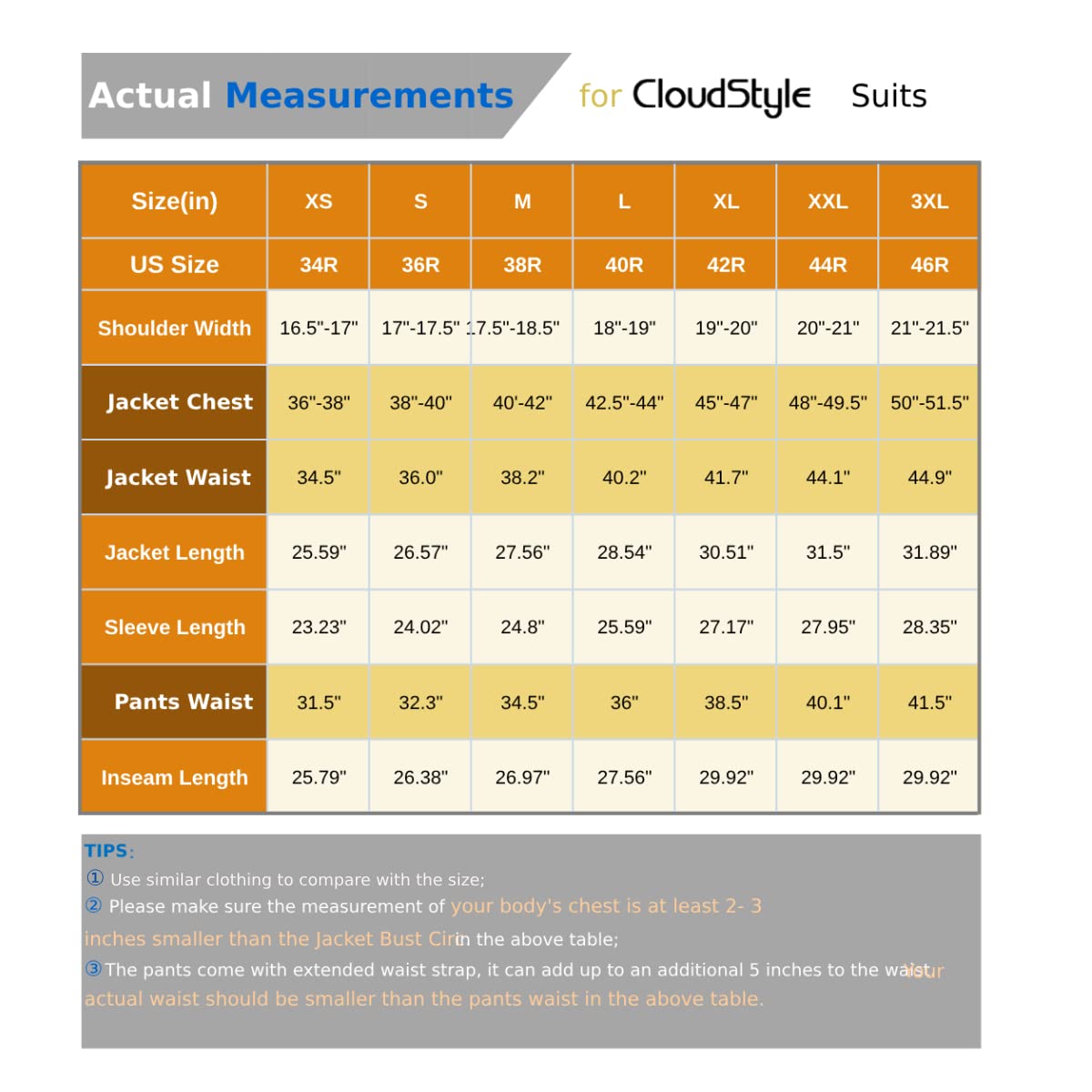 Cloudstyle Mens Stylish 3 Piece Dress Suit Classic Fit Wedding Formal Jacket & Vest & Pants Black