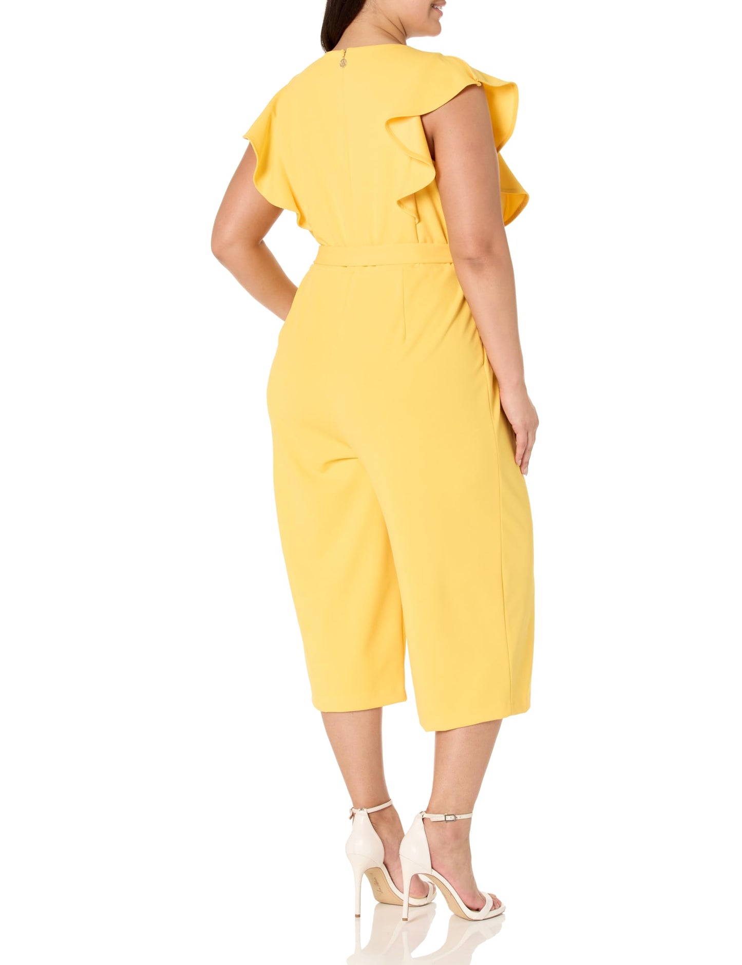 Tommy Hilfiger Women's Jumpsuit Plus Size,DAFFODIL,16W