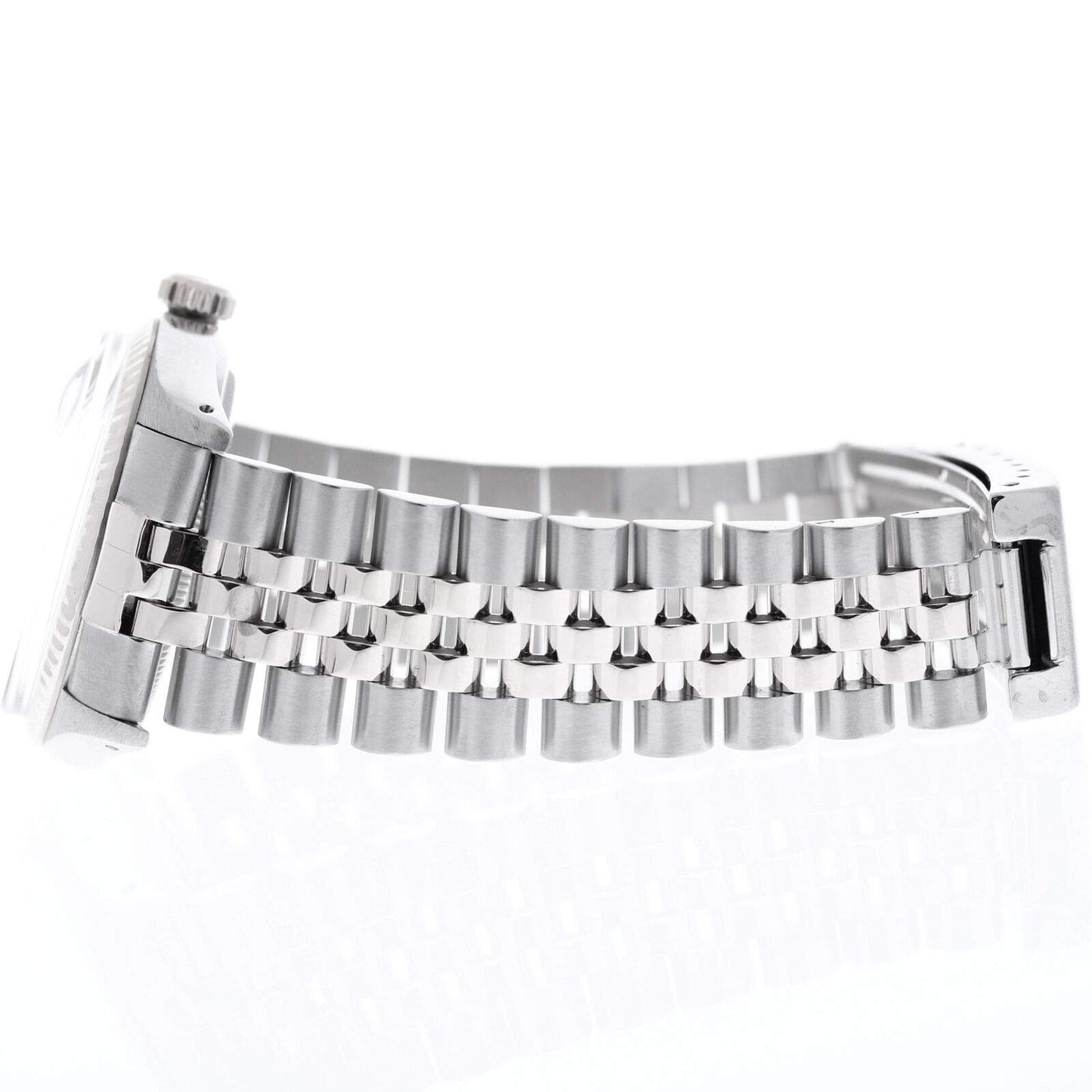 Rolex Men's Datejust 16014 Jubilee Band Silver Stick Dial 18k Gold Fluted Bezel (Certified Preowned)