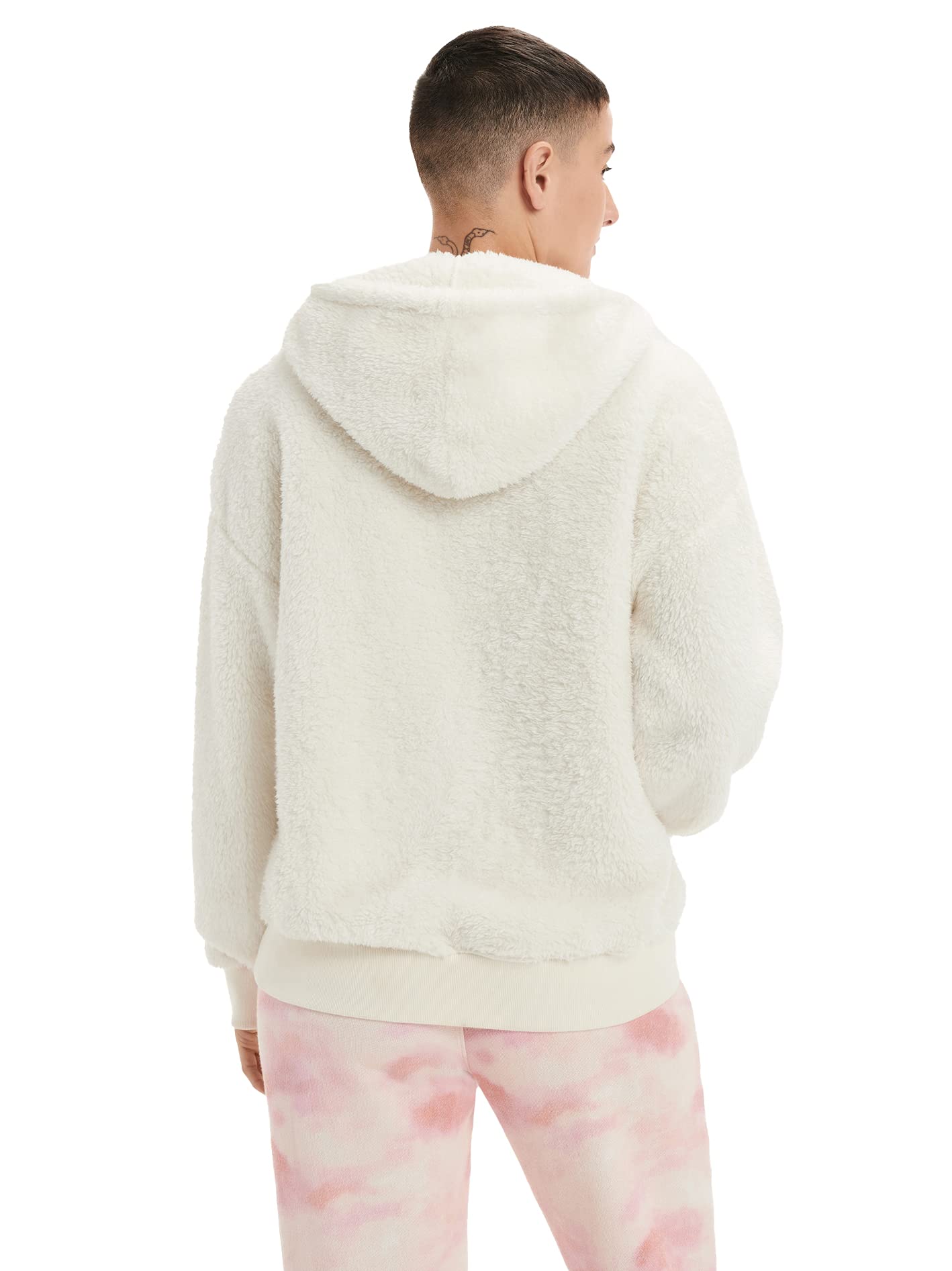 UGG Women's Loyra Sherpa Hoodie Sweatshirt, Cream, S