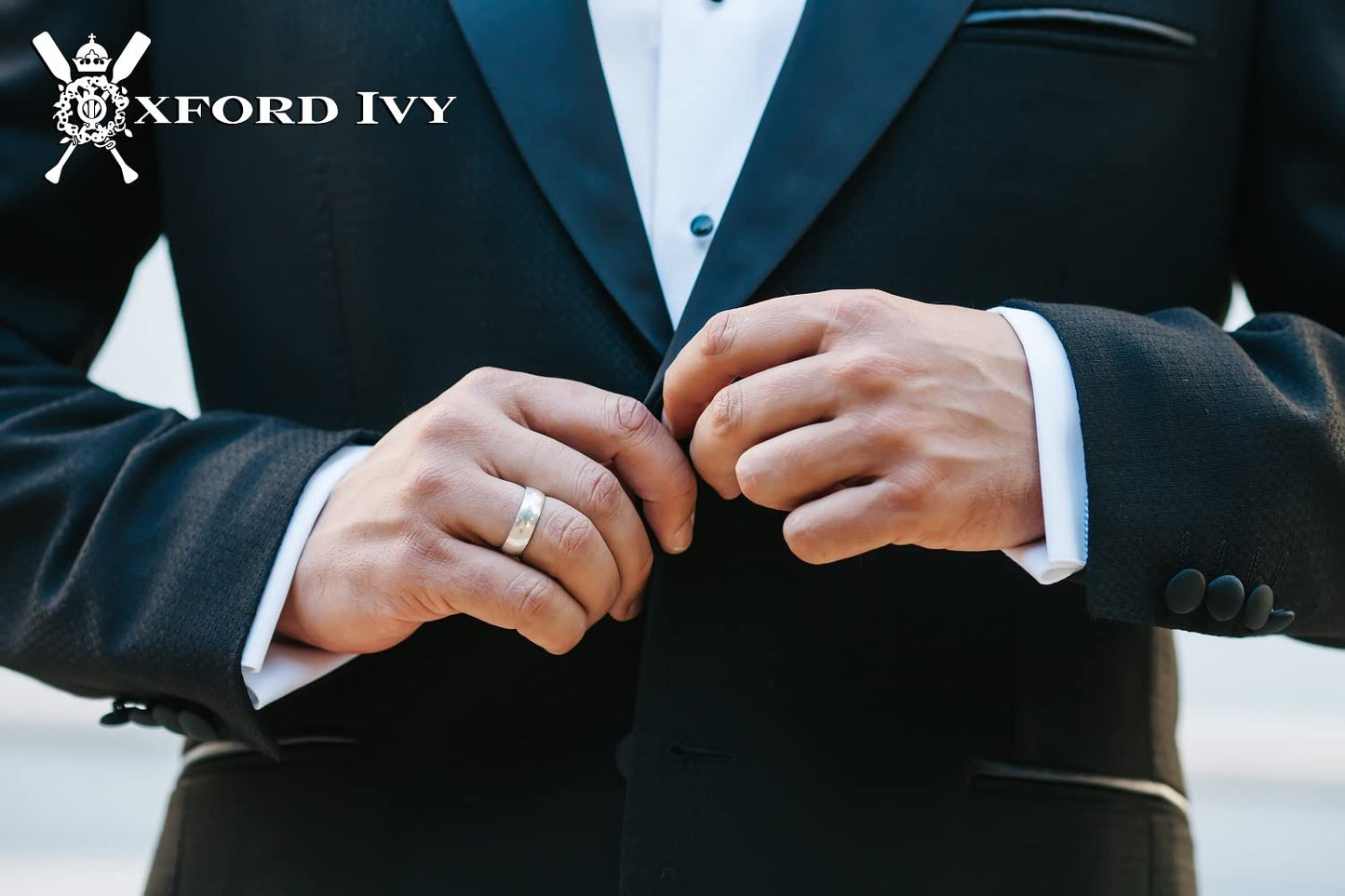 Oxford Ivy Men's Solid 14K Yellow Gold 5mm Traditional Classic Plain Wedding Band Ring Size 9