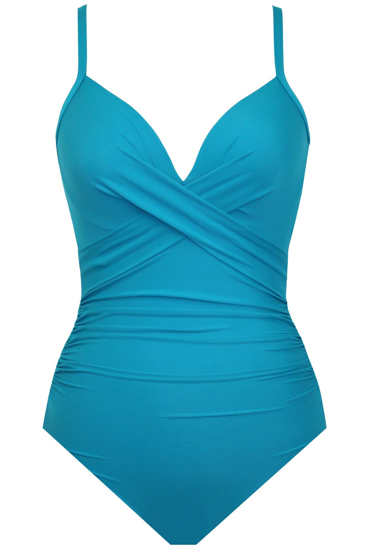 Miraclesuit Women's Swimwear Rock Solid Captivate Underwire Tummy Control One Piece Swimsuit, Maldives, 12