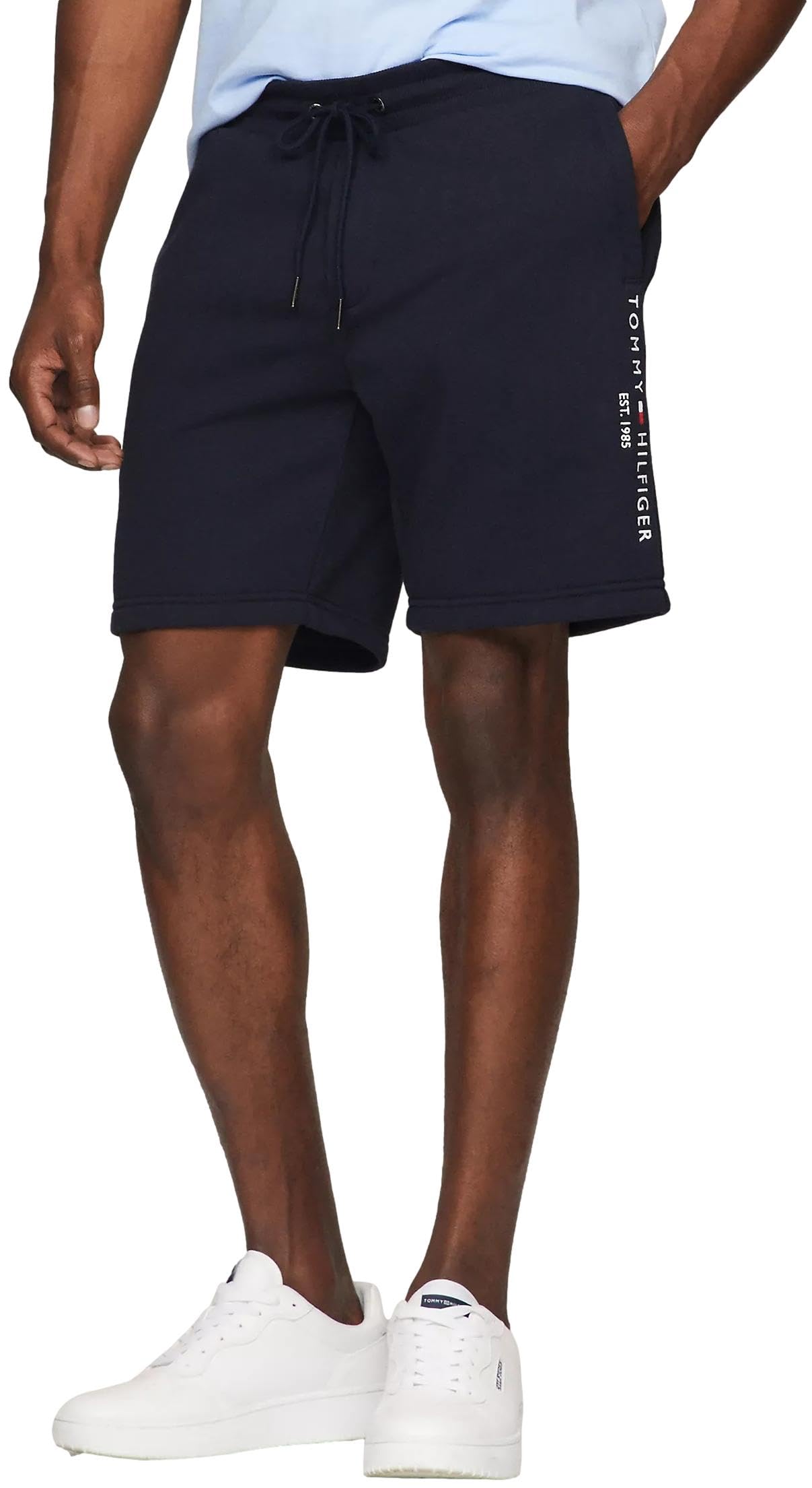 Tommy Hilfiger Men's Embroidered Tommy Logo Sweatshort, Navy, L
