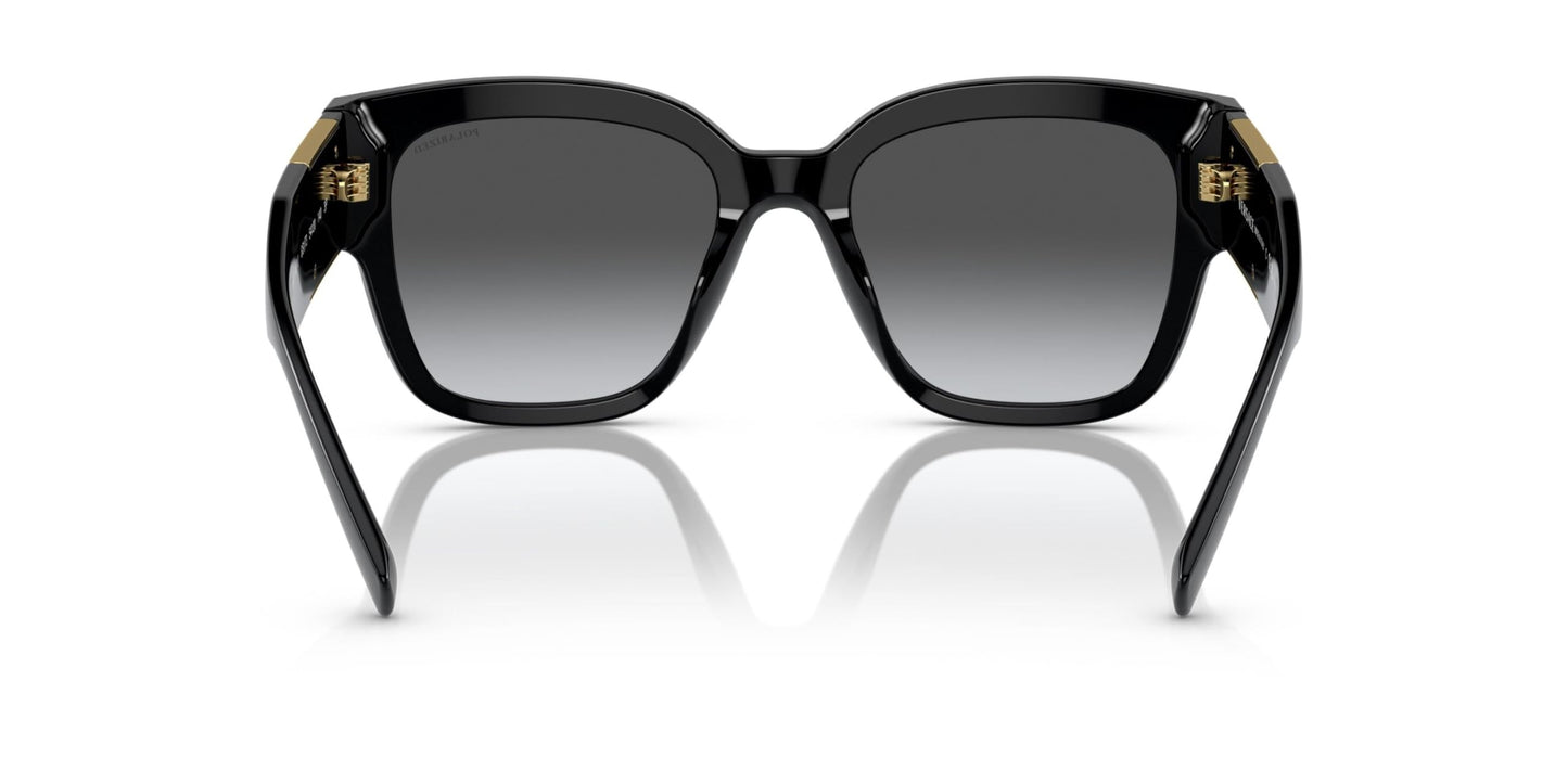 Versace VE 4437U GB1/T3 Black Plastic Square Sunglasses Grey Gradient Lens